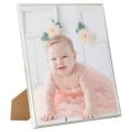 vidaXL Fotorámiky na stenu alebo stôl 5 ks strieborné 20x20 cm MDF
