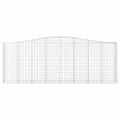 vidaXL Oblúkové gabionové koše 9 ks 400x50x140/160 cm pozink. železo