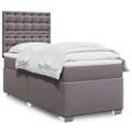 vidaXL Boxspring posteľ s matracom sivá 80x200 cm umelá koža