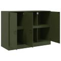 vidaXL Komoda olivovozelená 99x39x73 cm oceľ