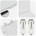 vidaXL WC sedadlo Biela 47 x 36 x 3,4 cm Duroplast