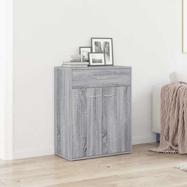 vidaXL Komoda sivý dub sonoma 60x30x75 cm spracované drevo