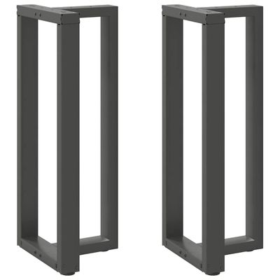vidaXL Nohy barového stola v tvare T, 2 ks, antracitové, 50x35x(100-101) cm, oceľ