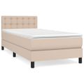 vidaXL Boxspring posteľ s matracom kapučínová 100x200 cm umelá koža