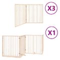 vidaXL Brána pre psa s dverami sklad. 10 panelov 800 cm topoľové drevo