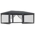 vidaXL Párty stan a 6 sieťkovaných bočných stien antracit 6x4 m HDPE