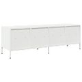 vidaXL TV skrinka biela 135x39x43,5 cm oceľ valcovaná za studena