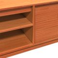 vidaXL TV skrinka voskovohnedá 140x35x40 cm masívna borovica