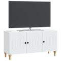 vidaXL TV skrinka Biela 99 x 34,5 x 50 cm Kompozitné drevo