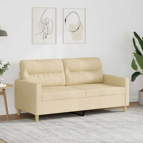 vidaXL 2-miestna pohovka krémová 140 cm látka