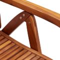 vidaXL Skladacie polohovacie kreslá 6 ks 56x72x107 cm masívne akáciové drevo