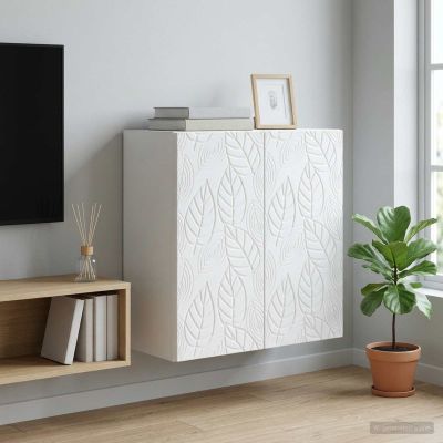 vidaXL Nástenná skrinka Biela 59 x 31 x 60 cm Kompozitné drevo