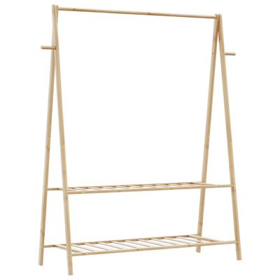 vidaXL Vešiak na oblečenie s policami 132x45,5x150,5 cm bambus