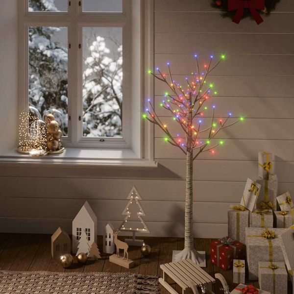 vidaXL Vianočný stromček/vŕba 120 LED 1,2 m, farebná, dovnútra/von