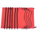 vidaXL Kempingové ležadlá 2ks 180x60x19cm, látka oxford, oceľ, červené