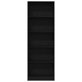 vidaXL Regál na knihy 60 x 24 x 176 cm Kompozitné drevo Čierny dub