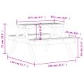 vidaXL Piknikový stôl 105x134x75 cm impregnovaná borovica