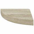 vidaXL Plávajúce rohové police 4 ks, dubové 25x25x3,8 cm, MDF