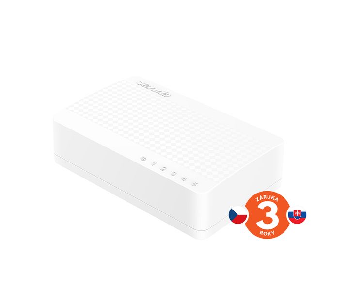 S105 5 x 10/100 Mb/s Mini Eco Switch, Desktop, Auto MDI/MDIX, do 1,5 Watt, fanless