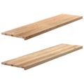 vidaXL Okenný parapet 2 ks 160x40x2 cm neošetrený dubový masív