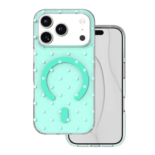 Obal Bubble Dots Mag pre iPhone 17 Pro 6,3" / 18 Pro 6,3" zelený