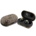 Bluetooth slúchadlá Guess GUTWSP4EGW TWS ENC 4G PU METAL LOGO hnedá