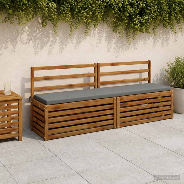 vidaXL Vankúš na lavičku SOEST 100% polyester Sivá 170 x 40 x 5 cm