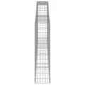 vidaXL Oblúkové gabionové koše 9 ks 400x30x120/140 cm pozink. železo