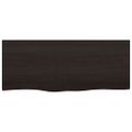 vidaXL Stolová doska tmavohnedá 100x40x(2-4) cm ošetrený dubový masív