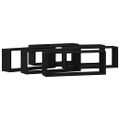 vidaXL Stenné police 6 ks Čierny dub 60 x 15 x 23 cm Kompozitné drevo