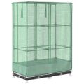 vidaXL Záhon s krytom na skleník ratanový vzhľad 80x40x123 cm