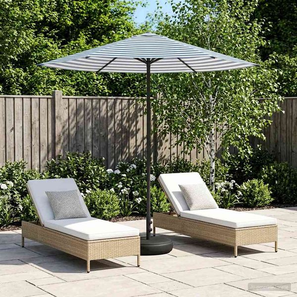 vidaXL Záhradný slnečník s podstavcom 230 x 230 cm Polyester