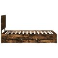 vidaXL Rám postele Dymová dub 100 x 200 cm Inžinierske drevo