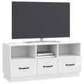 vidaXL TV skrinka Biela s vysokým leskom 102 x 34,5 x 47 cm