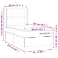 vidaXL Boxspring posteľ s matracom kapučínová 80x200 cm umelá koža