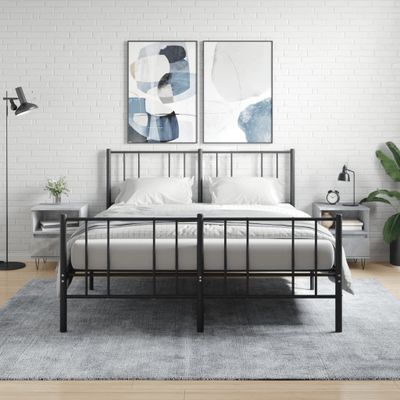 vidaXL Nočné stolíky 2 ks betónové sivé 40x35x50 cm kompozitné drevo