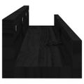 vidaXL Nástenné skrinky 2 ks čierne 80x12x9 cm masívna borovica