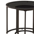 vidaXL Súprava na kávový stolík 2 ks 55 x 55 x 45 cm oceľ