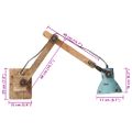 vidaXL Nástenná lampa 25 W šmuhovaná modrá 96x15x20 cm E27