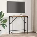 vidaXL Konzolový stôl Staré drevo 75 x 32 x 75 cm Kompozitné drevo
