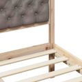 vidaXL Rám postele Sivohnedá 200 x 200 cm Masívne borovicové drevo