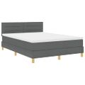 vidaXL Posteľ s pružinovým rámom Tmavo šedá 160 x 200 cm látka
