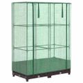 vidaXL Záhon s krytom na skleník ratanový vzhľad 80x40x123 cm