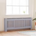 vidaXL Kryt radiátora 2 ks Sivá 205 x 20,5 x 81,5cm Kompozitné drevo