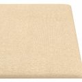 vidaXL Nástenný čelník 12 ks 90 x 15 cm Krémová látka