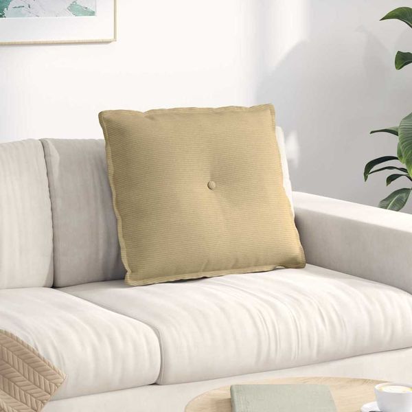 vidaXL Poduška na chrbát Šedá zelená 60 x 50 cm Kordúrová tkanina