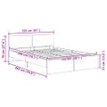 vidaXL Rám postele Staré drevo 150 x 200 cm Kompozitné drevo
