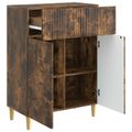 vidaXL Servírovacia skriňa so zásuvkou Dymový dub 66 x 34,5 x 90 cm