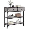vidaXL Konzolový stolík sivý sonoma 72,5x25x75 cm kompozitné drevo