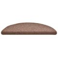 vidaXL Kobercové nášľapy na schody 15 ks hnedé 56x17x3 cm